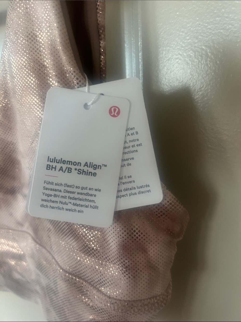 lululemon athletica Metallic Rose-Tone Tie-Dye Sports Bra - Picture 2 of 8